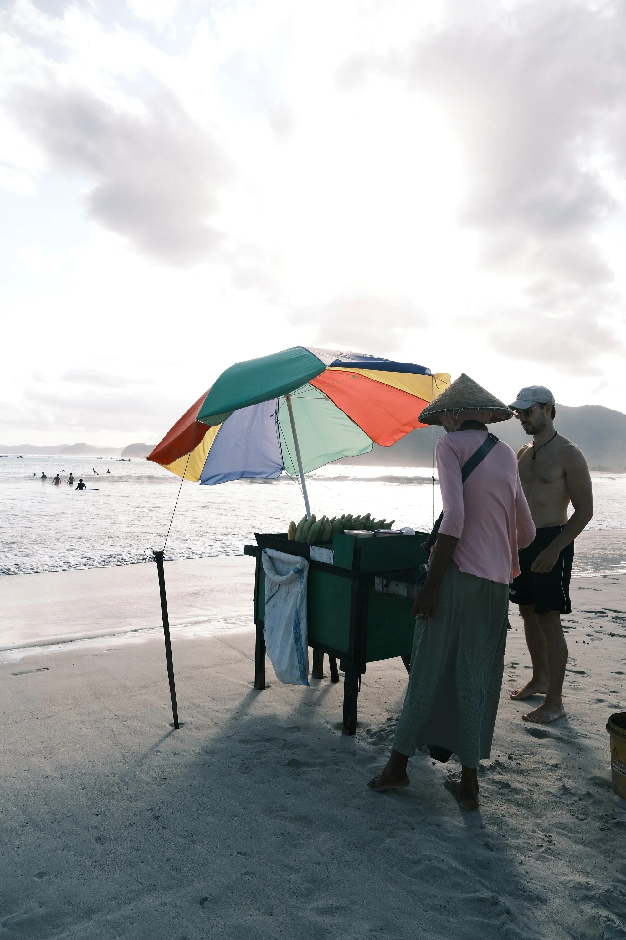 Corn cart, low tide